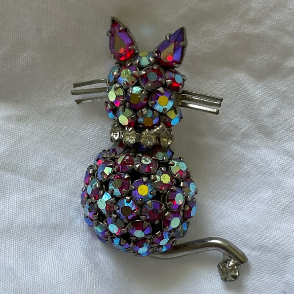 Vintage WARNER Kitty Brooch. - Picture 8 of 10